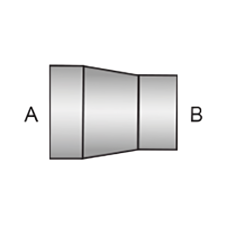 Ductwork and Venting - Round to Round Transition to smaller duct diameter.
