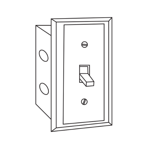 Red Illuminated Toggle Switch with Black Cover Plate Part #BLSW